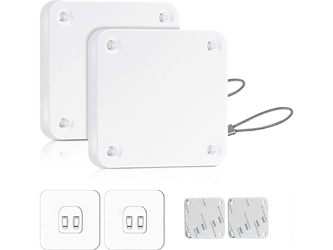 Cerrador De Puerta Automático Con Sensores, Instalación Sin Perforar, Cable De Acero, Para Puertas Ligeras (blanco 800g)