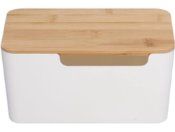 Pequeña Caja Organizadora De Cables Con Tapa De Madera Para Ocultar El