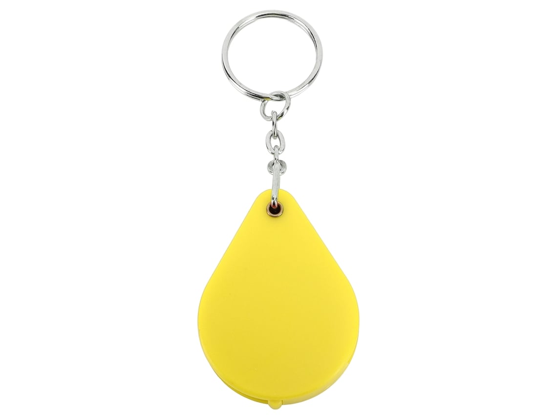 Llavero con lupa plegable portátil de 10 aumentos, color amarillo.