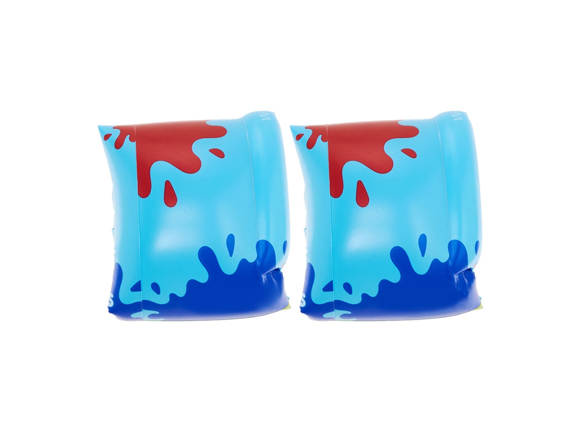 Pulsera de natación inflable de PVC, azul, talla para adultos y niños principiantes.