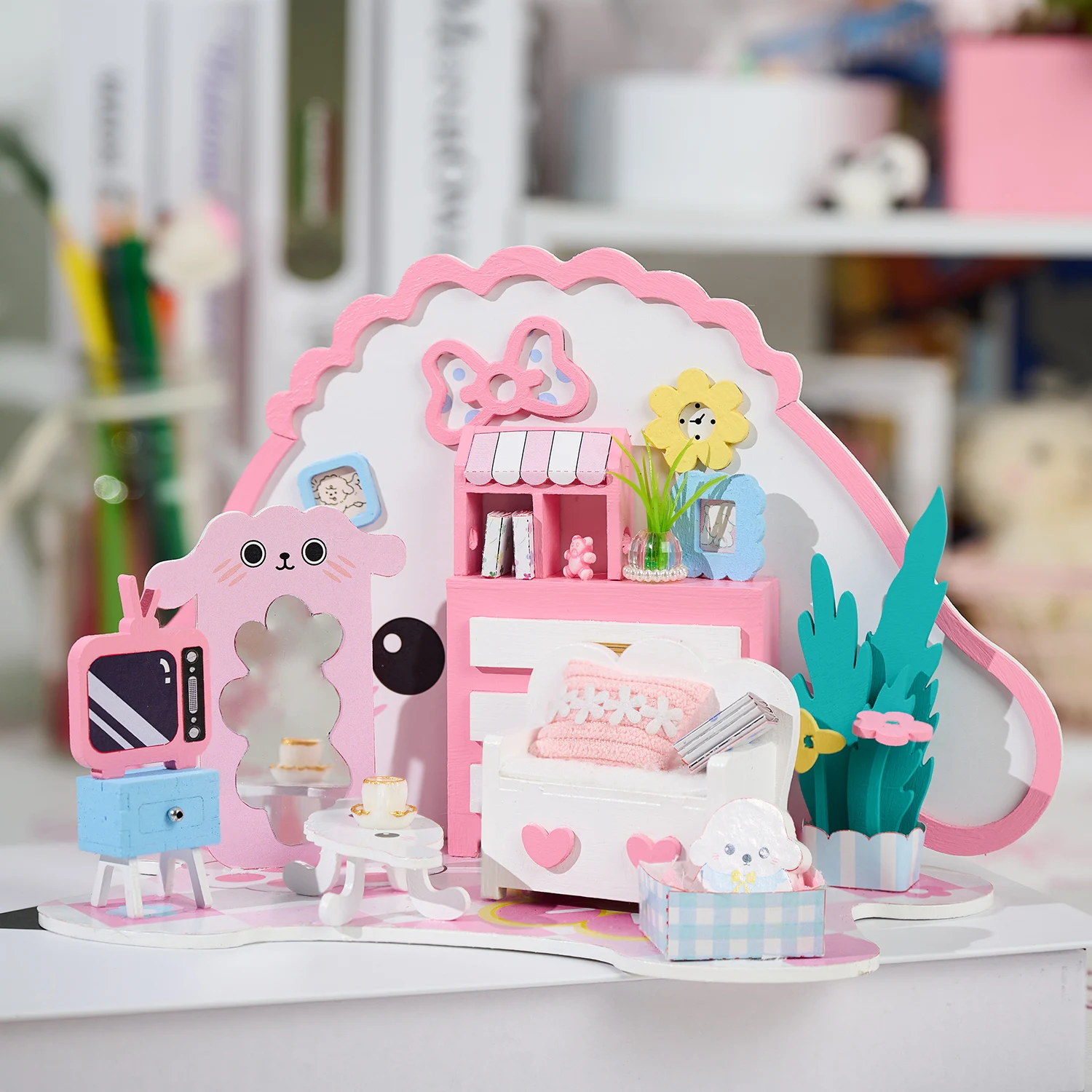 (p1013) Casa de muñecas en miniatura para armar - Regalo de cumpleaños para niños