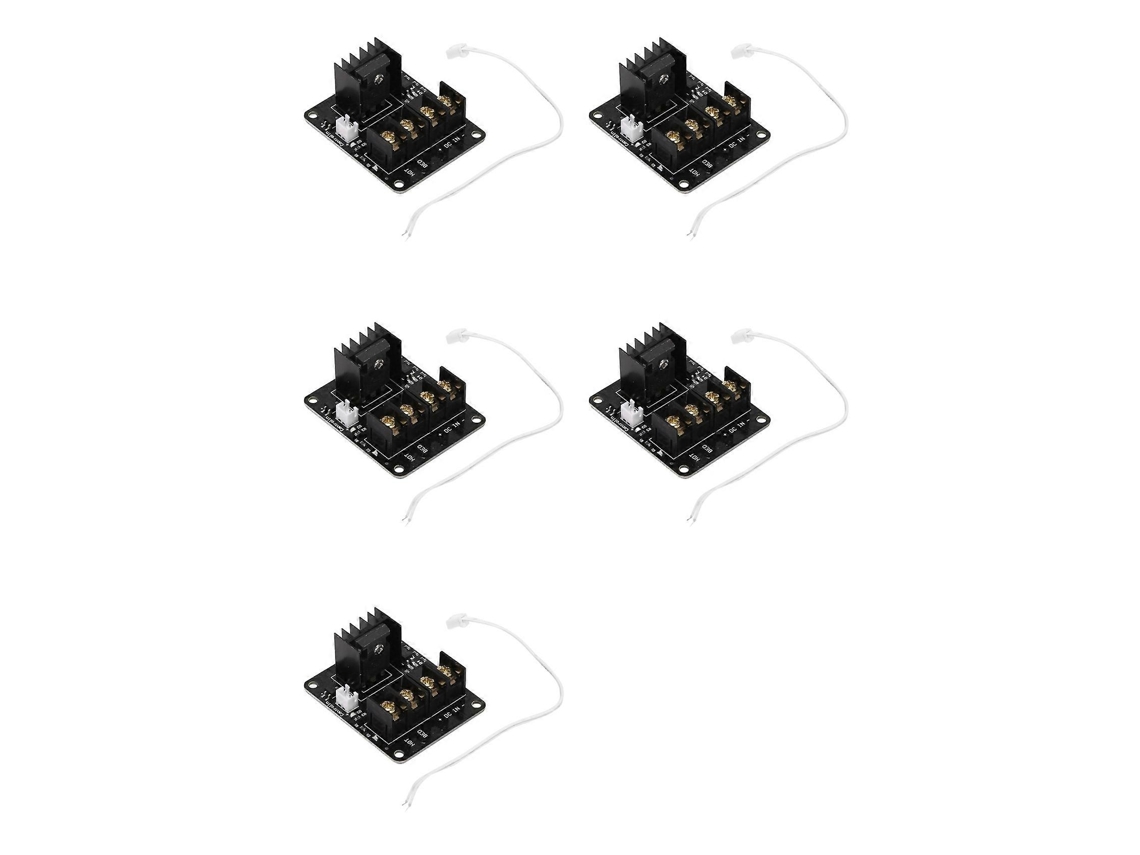 5x 3d Printer Hotbed Mosfet Expansion Module Inc 2pin Lead Anet A8 A6 A2 Compatible Black