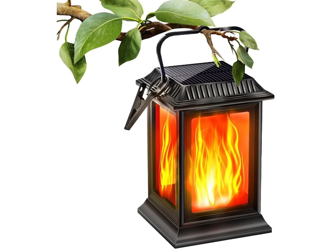 Lumières Solaires à Flammes Dansantes,linterne Solaire à Flamme Vacillante Lampe Suspendue Decoraç Gokoco