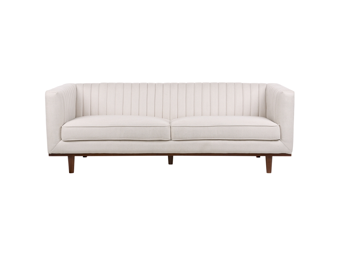 Sofá de 3 plazas BELIANI Skaule de Poliéster Beige 205x82x71