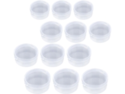 Nuobesty Set De 36 Mini Cajas De Almacenamiento De Plástico Transparente Para Joyas Y Maquillaje.