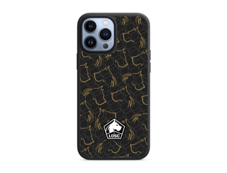 Funda Móvil Oficial Lille Fc para iPhone 13 Pro Max PHONECASES3D Piel Sintética Negro