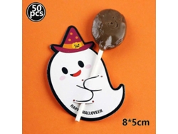 Juego de 10 cajas de dulces de Halloween de papel, con estampado de calabaza y fantasma. Ideales para pedir dulces. Hengjian