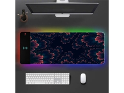 Alfombrilla Para Ratón Gaming Con Luz Led Rgb, Carga Inalámbrica De 15 W, Alfombrilla De Escritorio De 800x300x3 Mm Con 17 Modos De Iluminación Digitallab