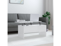 Mesa de Centro Decentro 102X50,5X46,5 cm Madera Procesada Blanco Brillo