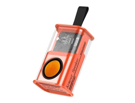 Altavoz Bluetooth Subwoofer estéreo pequeño de audio mini para fiesta de camping al aire libre naranja coral