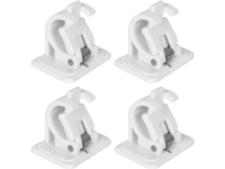Rebe-4 Soportes De Barra De Cortina Autoadhesivos Sin Perforar, Gancho Para Barra De Toalla Para Hogar (blanco)