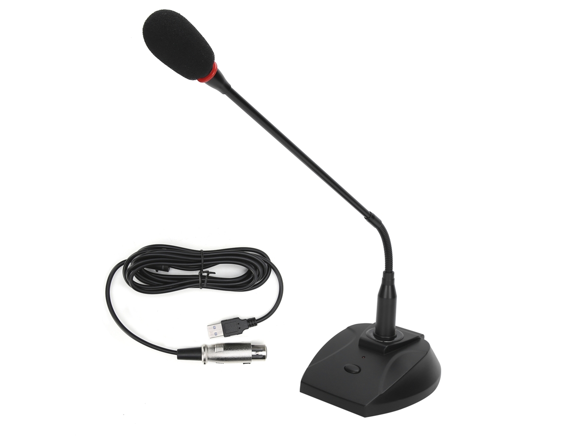 Micrófono Usb De Escritorio Profesional Con Cuello De Cisne Y Cable Para Conferencias, Reuniones Y Juegos En Directo