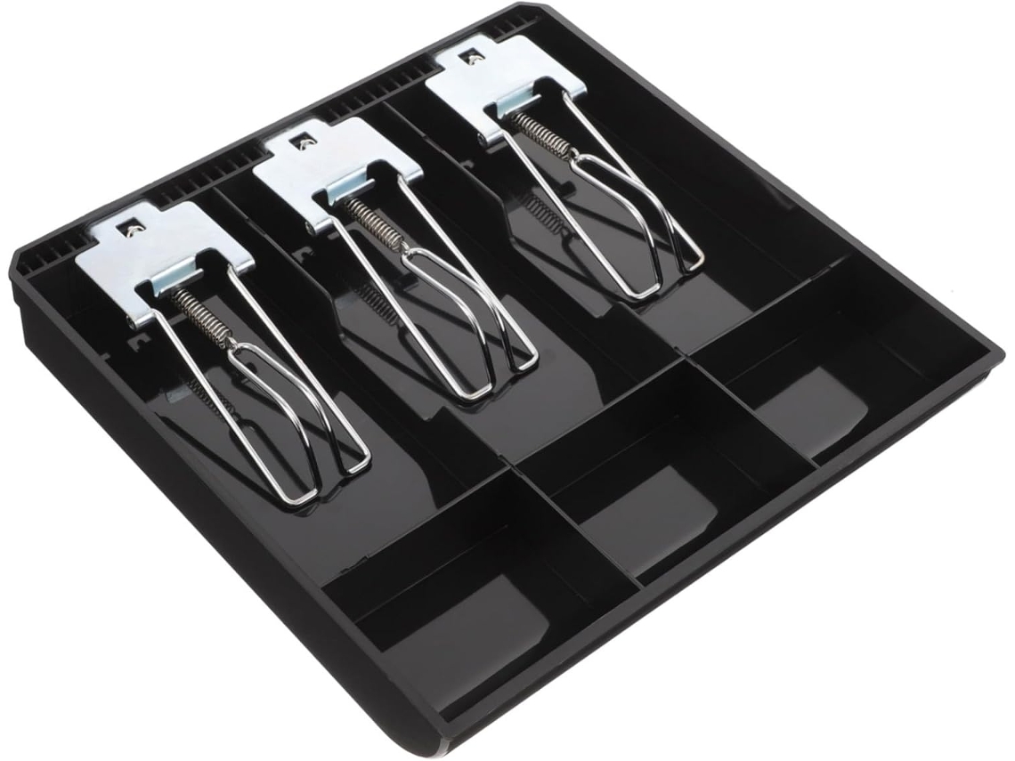 Bandeja Para Caja Registradora Con Abrazadera Metálica Y Borde Ergonómico.