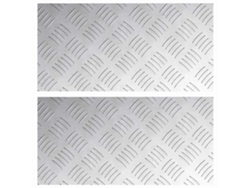 Taburete rectangular 2 piezas Plata 40 x 20 cm Aluminio MAISON EXCLUSIVE