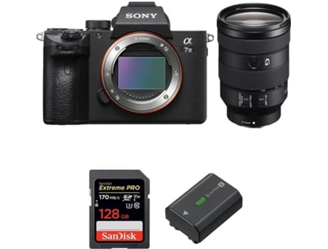 Kit Cámara SONY ALPHA 7 III FE 24-105 mm f/4 G OSS + SanDisk 128 GB + Batería (Full-Frame)