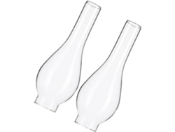 Juego de 2 lámparas de aceite de cristal transparente con difusor de luz suave SFUSHOS