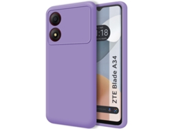 Funda Líquida Ultra Morada para Zte Blade A34 4G TUMUNDOSMARTPHONE Silicona Líquida Morado