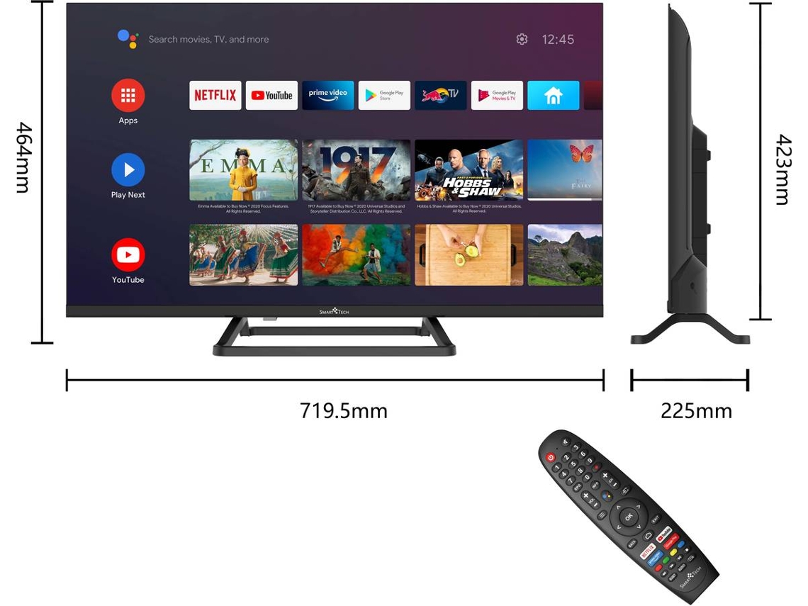 TV SMART TECH 32HA10V3 (LED - 32'' - 81 cm - HD - Android TV)