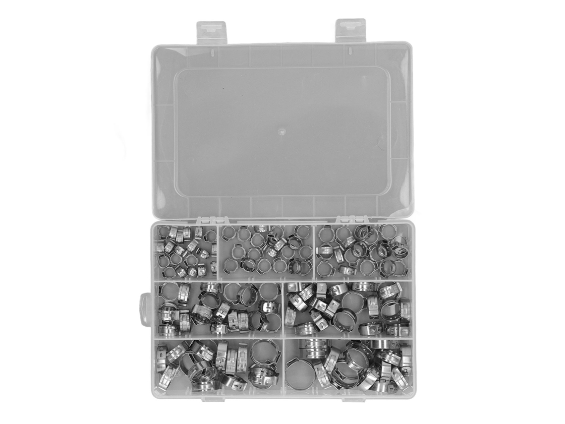 130 Abraçadeiras de Mangueira em Aço Inoxidável 304 para Reparos Automotivos, Encanamento, Uso Doméstico e Industrial