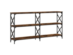 Maison Exclusive - Mesa Consola Madera De Ingeniería Roble Ahumado 156x28x80,5 Cm