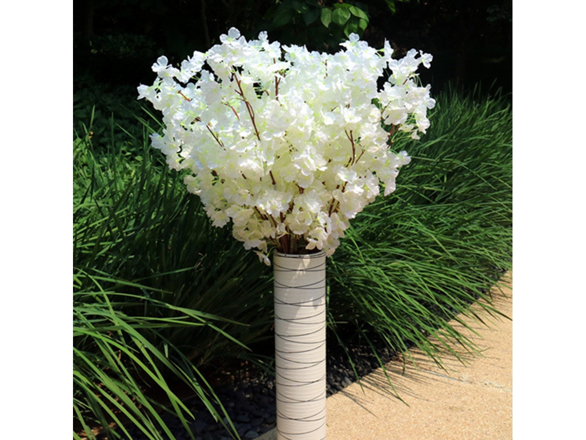 Rama artificial de cerezo en flor con diseño encriptado - Simulación