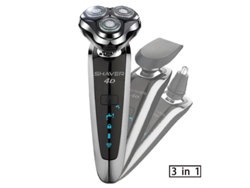 Afeitadora Eléctrica 3 En 1, 3 Cuchillas Flotantes 4d, Motor De 8000 Rpm, Recargable Por Usb (batería Externa/ordenador/cargador De Coche)