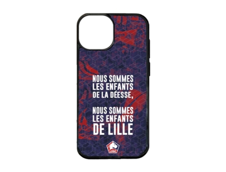 Funda Móvil Oficial Lille Fc para iPhone 15 PHONECASES3D Piel Sintética Negro