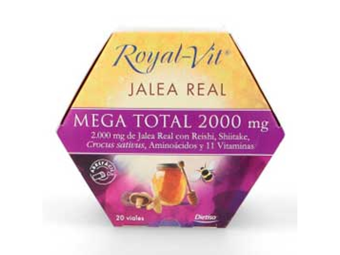 Complemento Alimentar DIETISA Royal Vit Jalea Real Mega Total 2000 Mg 20 Viales X (Limón - 10 ml)