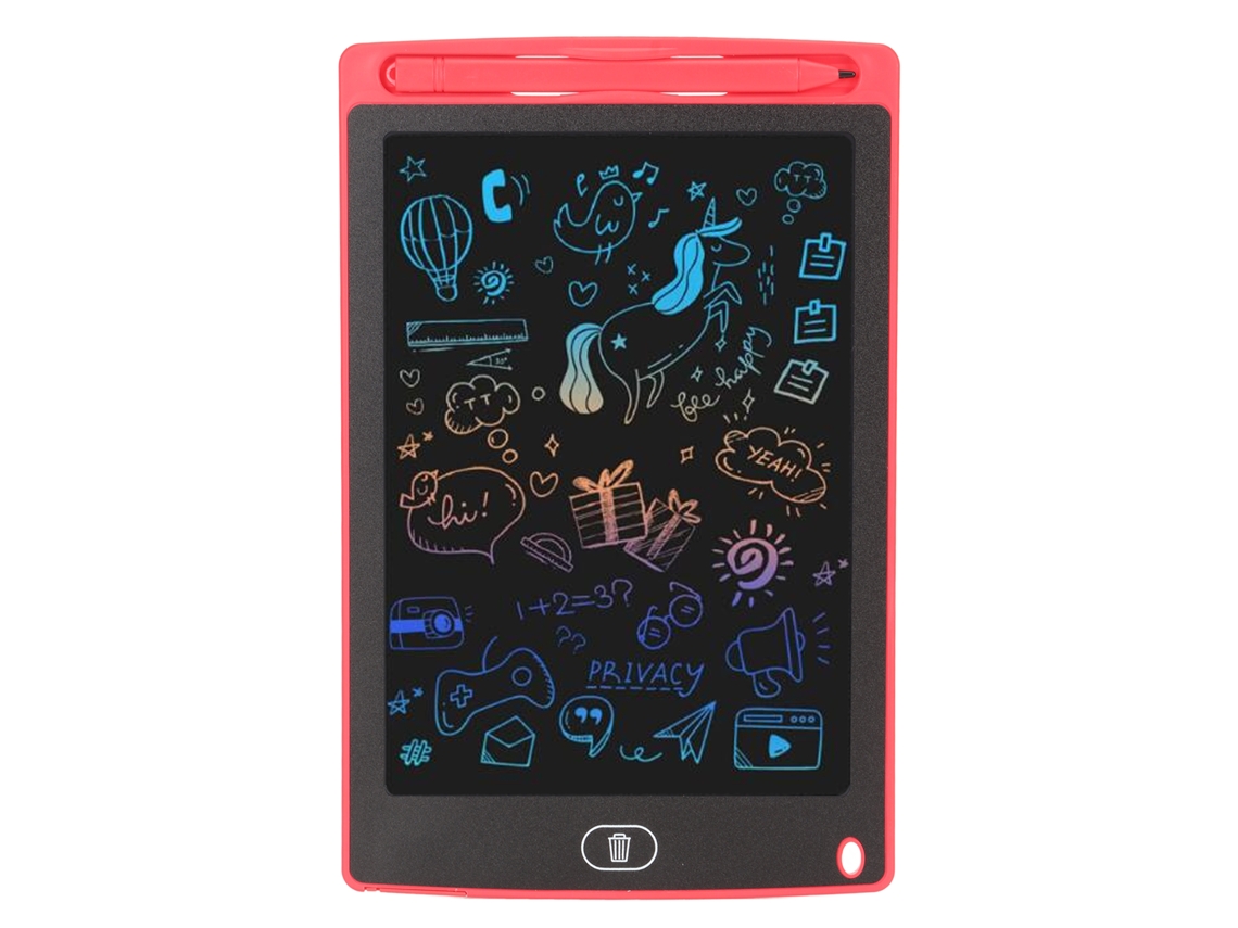 Tableta De Escritura Lcd De 8,5 Pulgadas, Pizarra De Dibujo Colorida, Juguete Para Niños Y Niñas, Color Rojo.