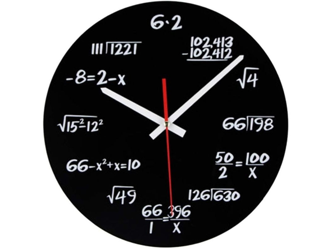 Reloj De Pared Matemático, Diseño Único Con Fórmulas, Decoración Moderna Para Sala De Estar, Escuela Y Oficina.