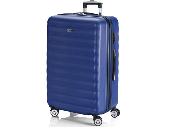 Maleta de Viaje ITACA Rígida 4 Ruedas (100 L - Azul)