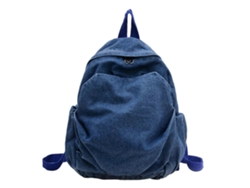 Mochila de viaje retro, mochila escolar de gran capacidad, mochila para libros para aventureros con estilo, azul oscuro.