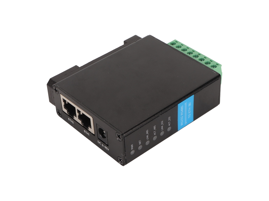 Módulo De Servidor Ethernet Serie Rs485 Rs232 A Rj45, Dos Puertos, Montaje En Riel, 1200-115200 Bps