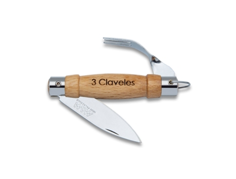 Navaja 3 CLAVELES (8.8 cm - Acero Inoxidable - Multicolor)