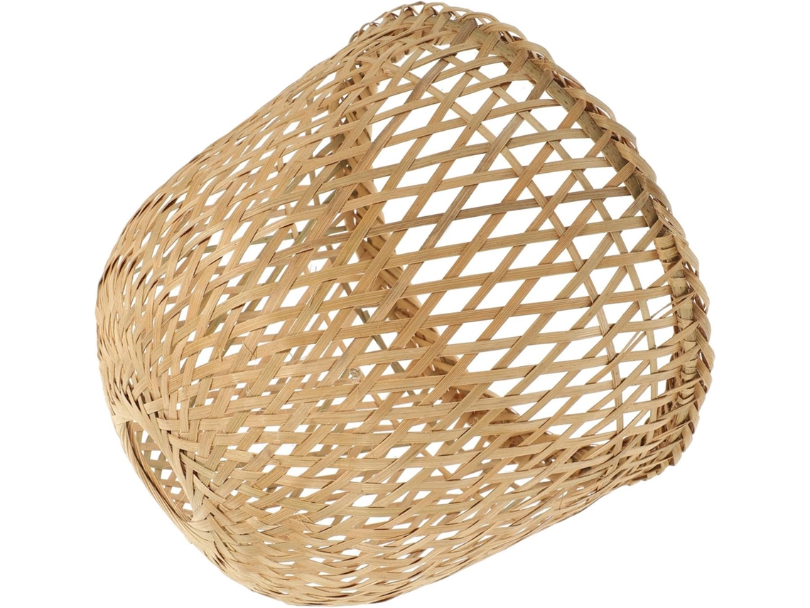 Lámpara De Pie Y Colgante De Ratán Natural De 21 Cm, Para Oficinas Y Hoteles, Estructura Estable Y Texturizada.