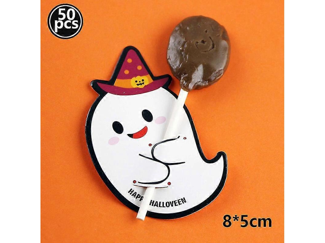 Juego de 10 cajas de dulces de Halloween de papel, con estampado de calabaza y fantasma. Ideales para pedir dulces. Hengjian
