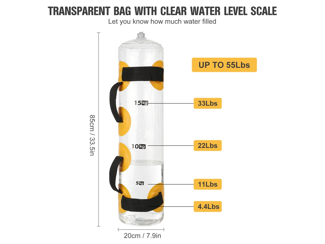 Saco De Pesas Con Bomba De Agua Y Aire Para Entrenamiento De Fuerza Y Fitness En Casa.