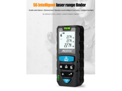 Medidor De Distancia Láser Portátil Mestek S6 De 50 M/70 M/100 M Con Precisión De 2 Mm, Nivel Electrónico Y Nivel De Burbuja - Negro