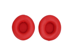 Repuesto De Almohadillas De Auriculares De Cuero De Piel De Oveja Con Espuma De Memoria Rojo, Aislamiento Acústico