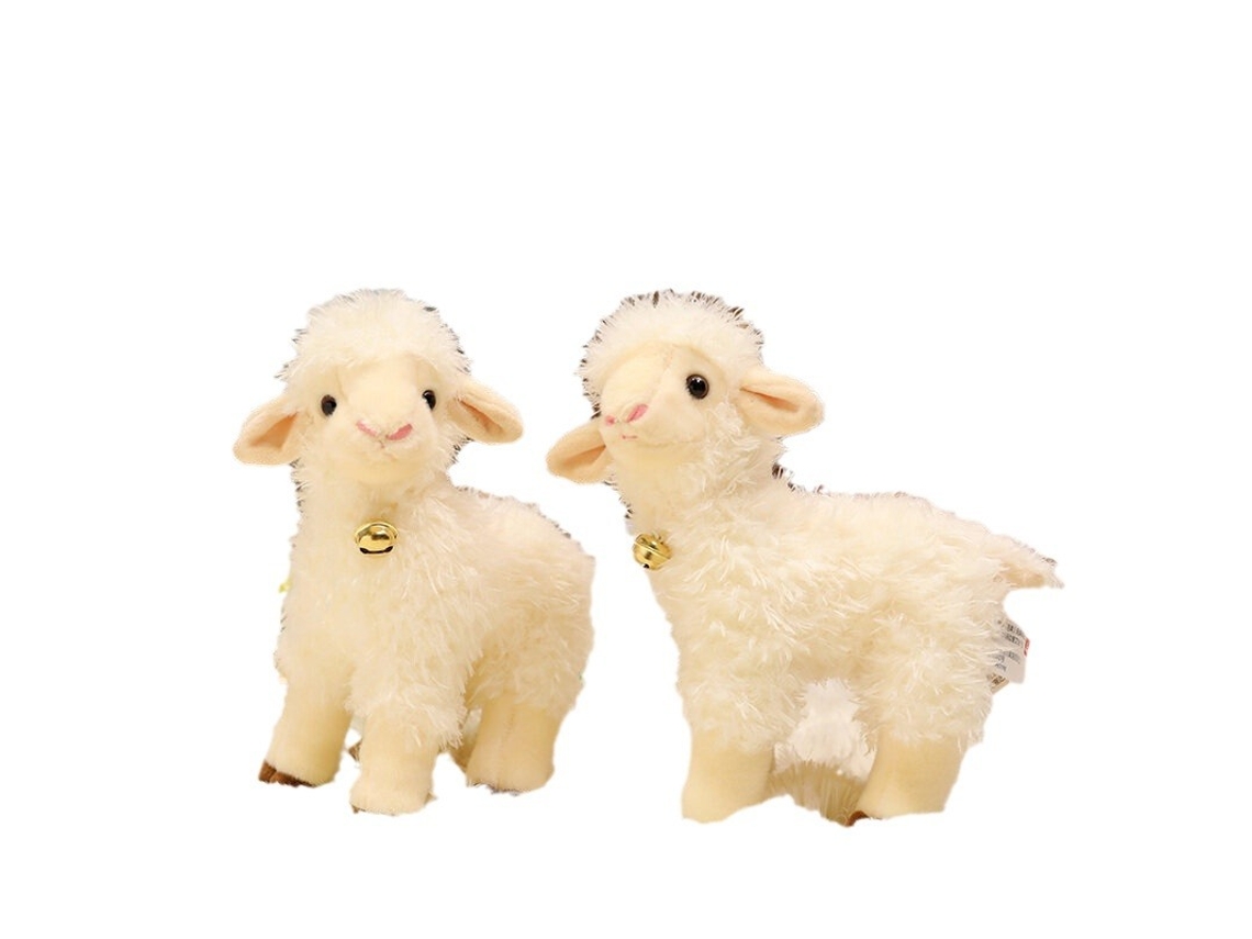 Boneco de Pelúcia de Cordeiro com Sino, Estilo Nórdico, Brinquedo Macio para Crianças, Ideal para Máquinas de Garra CHABERLU