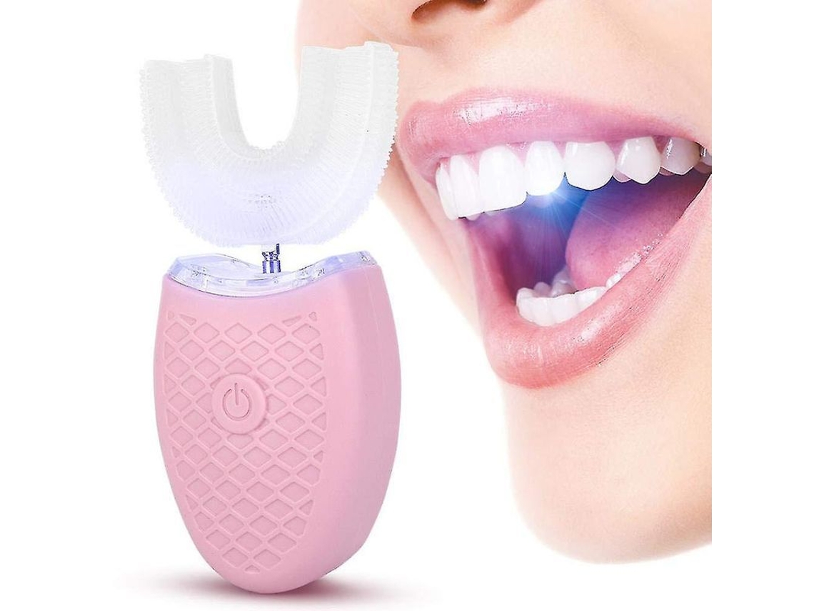 Cepillo De Dientes Eléctrico Sónico En Forma De U Para Adultos, Herramienta Automatizada De Higiene Bucal Con Luz Azul Para Blanqueamiento Dental.