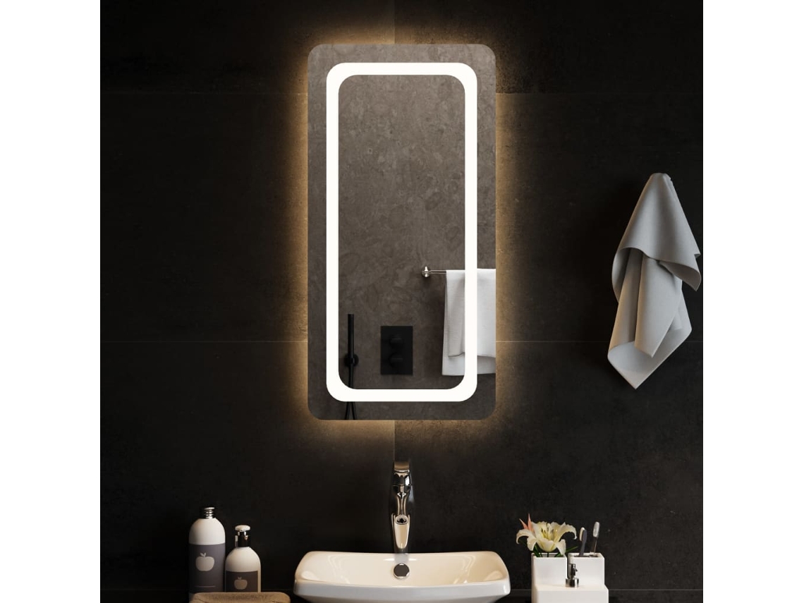 Espejo de Pared para Baño con Luces Led 40 x 80 cm