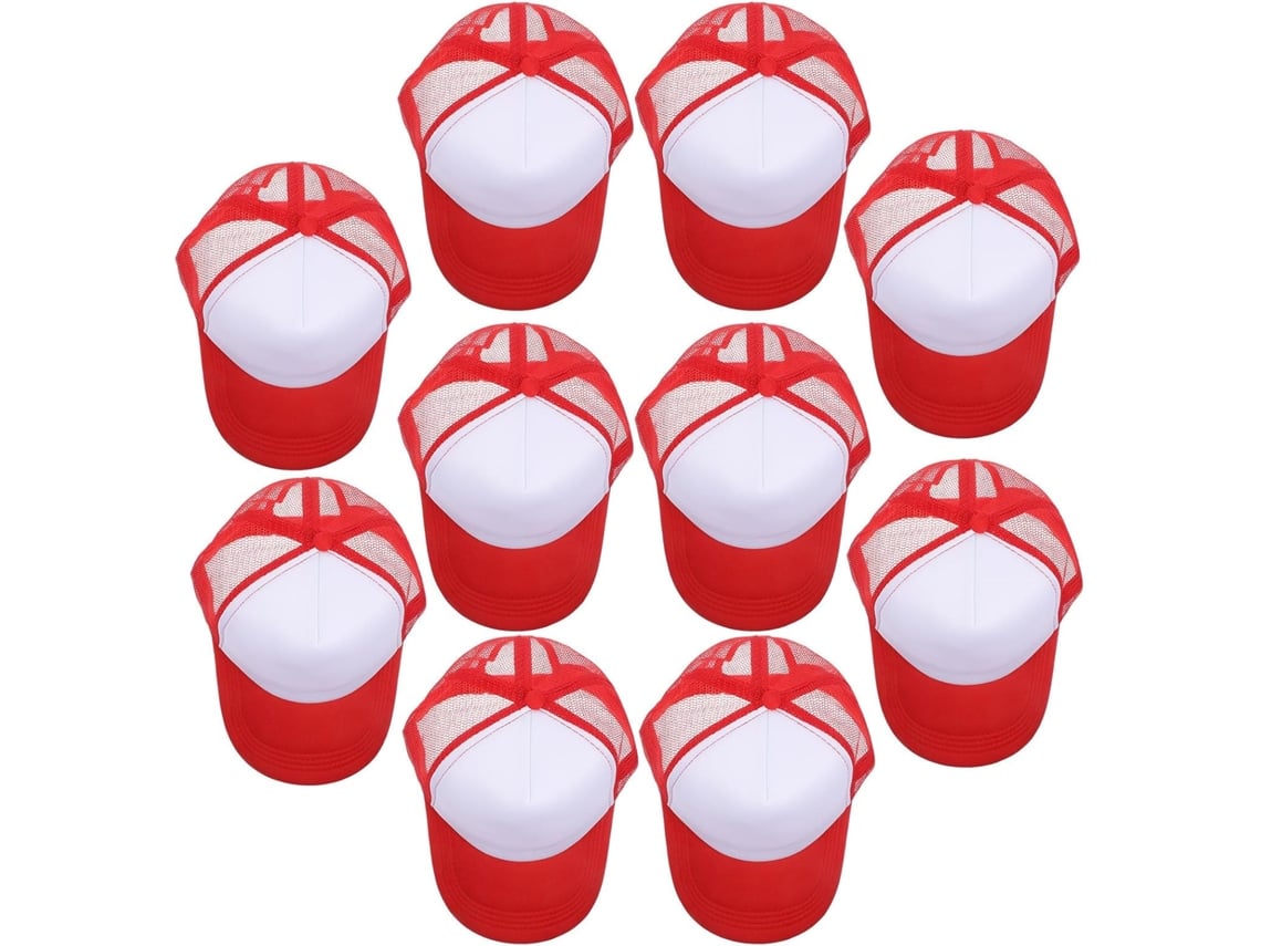 Paquete De 10 Gorras De Béisbol De Malla, Gorras Lisas Para Sublimación.