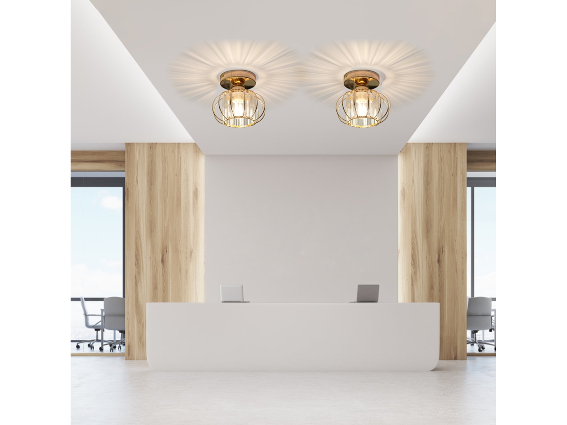 Rebe-lámpara De Pasillo Moderna Simple Con Spot Led Creativo, Lámpara De Techo, Candelabro Tipo Europeo, Luz De Cristal Para Entrada