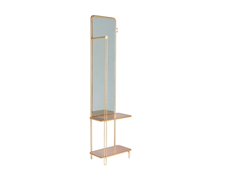 Espejo de Pie Belitsa, de Hierro, en color Oro, de 51x30x183cm LASTDECO