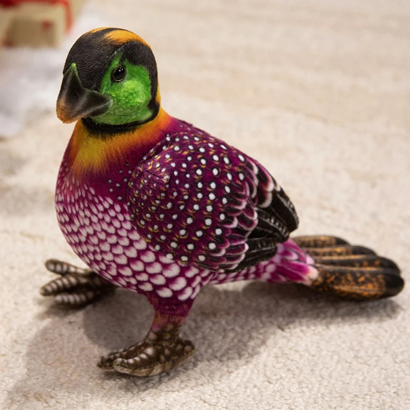 (morado, 15-20 Cm) Peluche De Imitación De Gallina De Guinea, Relleno De Algodón Puro, Colorido.