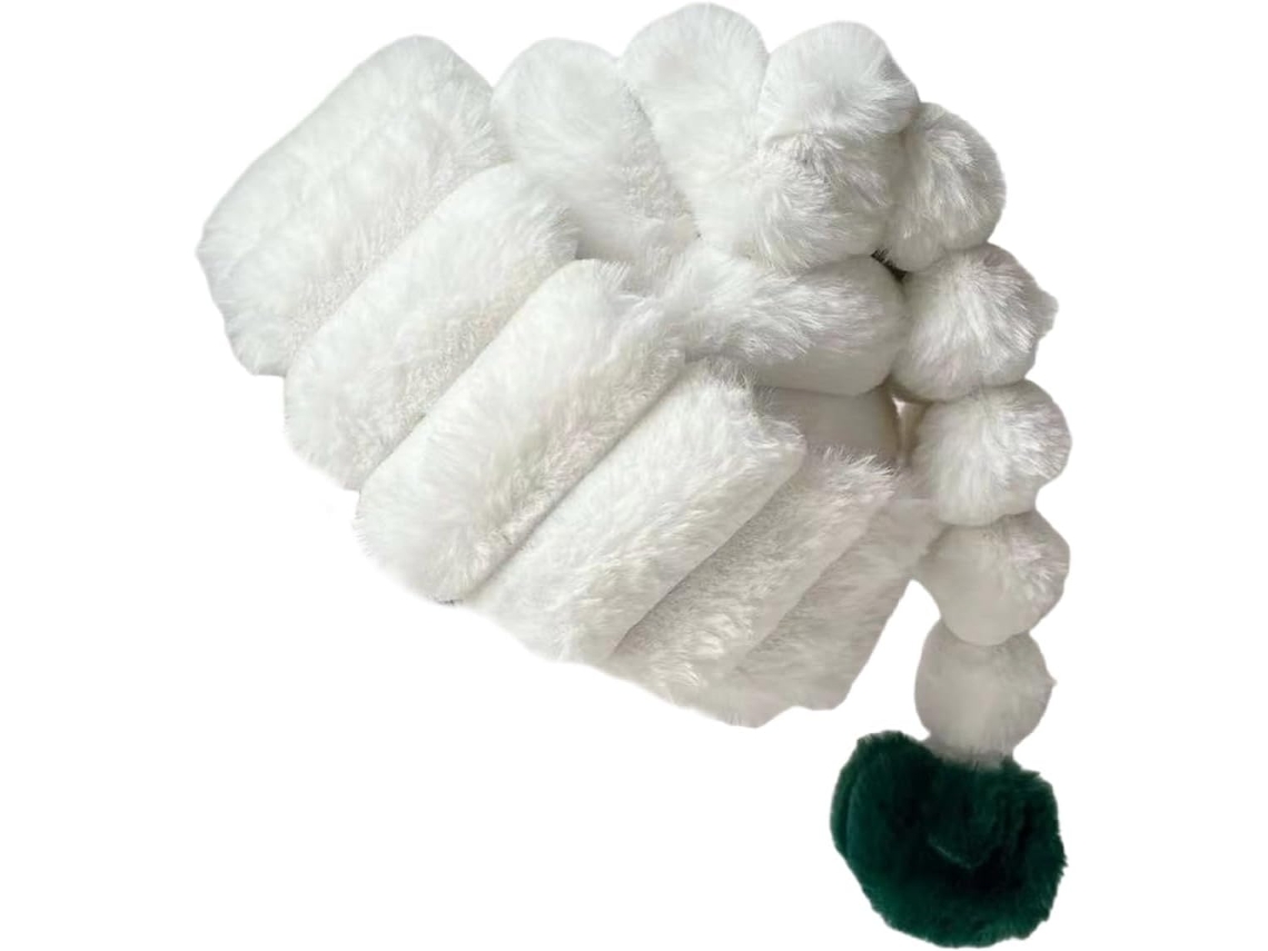 Gorros Navideños Unisex Con Ribete Blanco Cálido Y Pelo Sintético, Ideales Para Actividades De Cosplay Navideñas.