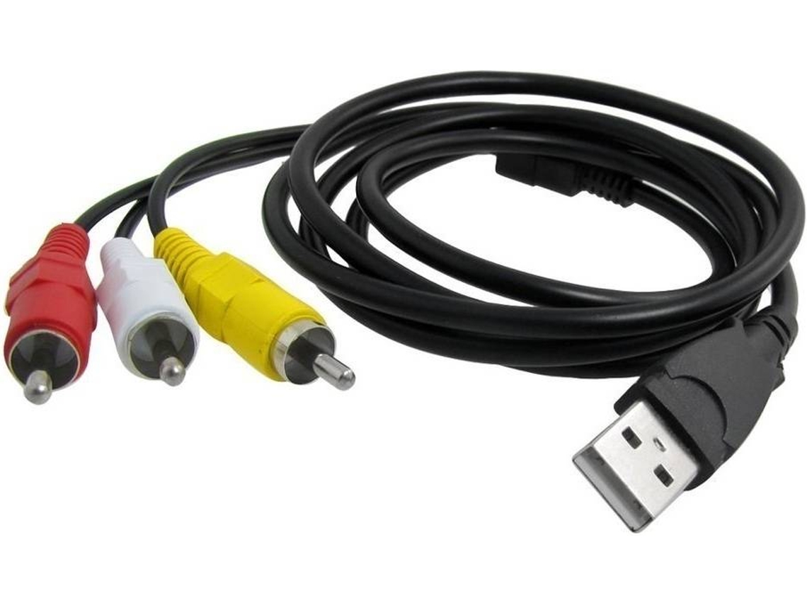Cable MULTI4YOU (RCA - USB - 1.5 m - Negro)