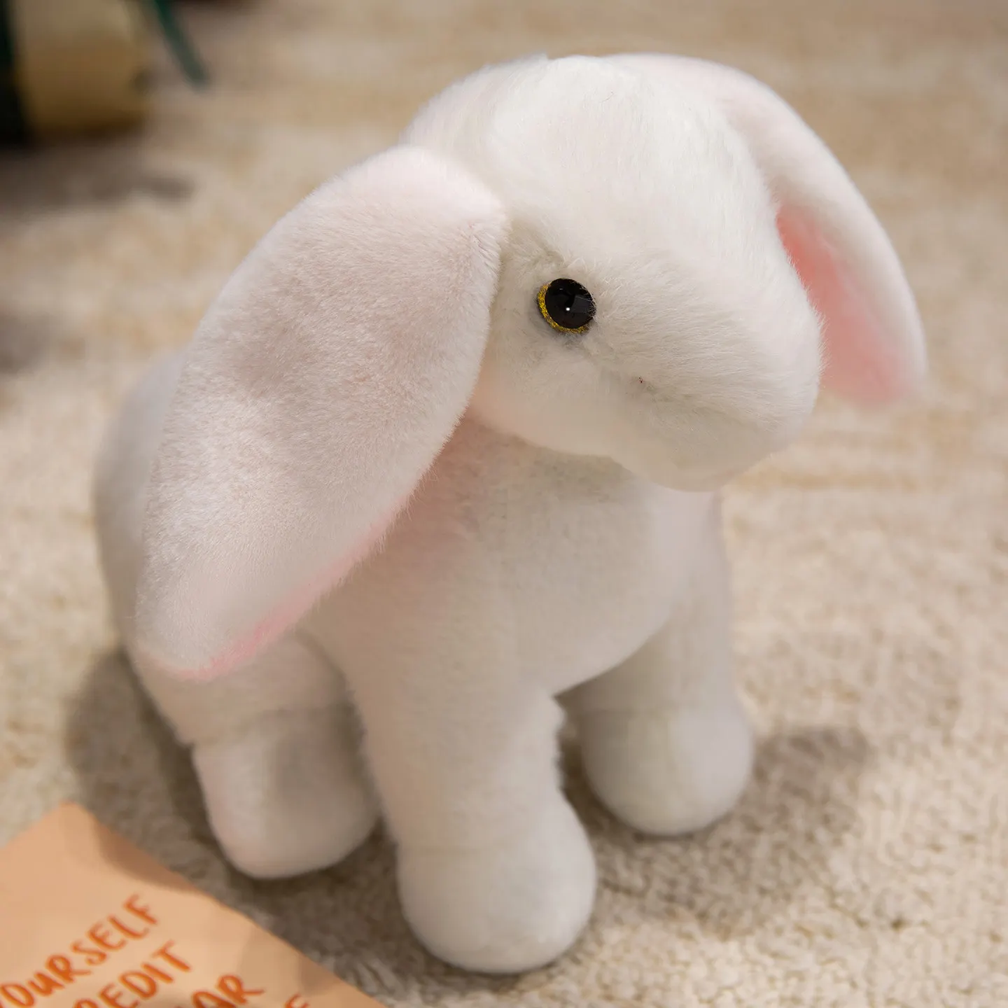 (branco, 28 Cm) Lindo Coelho De Pelúcia Realista De Desenho Animado Estilo Anime