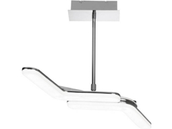 Lámpara de Techo CRISTALRECORD Boomerang (Plateado - LED - 30 W - PVC)